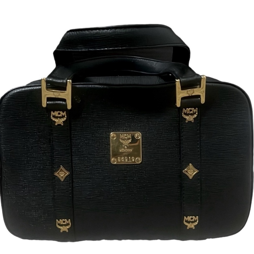 MCM Calfskin Studded Bag B6919 EUC